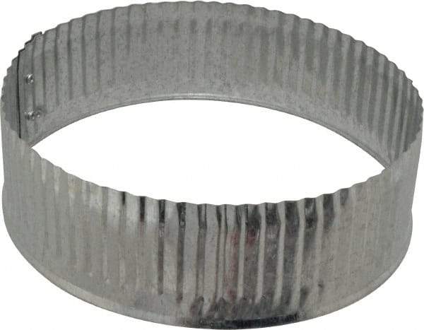 Made in USA - 6" ID Galvanized Duct Flex Connector - Standard Gage, 35 Piece - Apex Tool & Supply