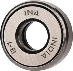 INA Bearing - 1/2" Inside x 1-7/32" Outside Diam, 5/8" Thick, Steel Ball Thrust Bearing - 5,600 Lbs. Static Capacity, 3,850 Max Pressure x Velocity - Apex Tool & Supply