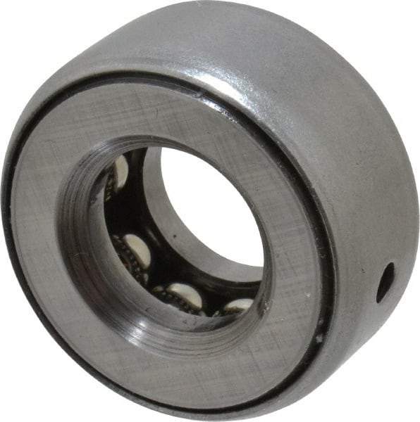 INA Bearing - 9/16" Inside x 1-7/32" Outside Diam, 9/16" Thick, Steel Ball Thrust Bearing - 5,600 Lbs. Static Capacity, 3,850 Max Pressure x Velocity - Apex Tool & Supply
