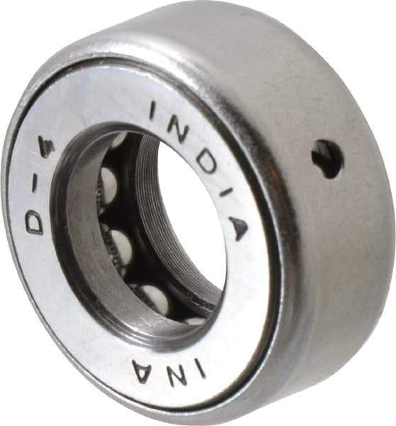 INA Bearing - 11/16" Inside x 1.344" Outside Diam, 9/16" Thick, Steel Ball Thrust Bearing - 6,700 Lbs. Static Capacity, 4,100 Max Pressure x Velocity - Apex Tool & Supply
