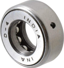INA Bearing - 11/16" Inside x 1.344" Outside Diam, 9/16" Thick, Steel Ball Thrust Bearing - 6,700 Lbs. Static Capacity, 4,100 Max Pressure x Velocity - Apex Tool & Supply