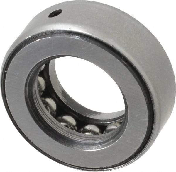INA Bearing - 13/16" Inside x 1-15/32" Outside Diam, 9/16" Thick, Steel Ball Thrust Bearing - 7,300 Lbs. Static Capacity, 4,250 Max Pressure x Velocity - Apex Tool & Supply