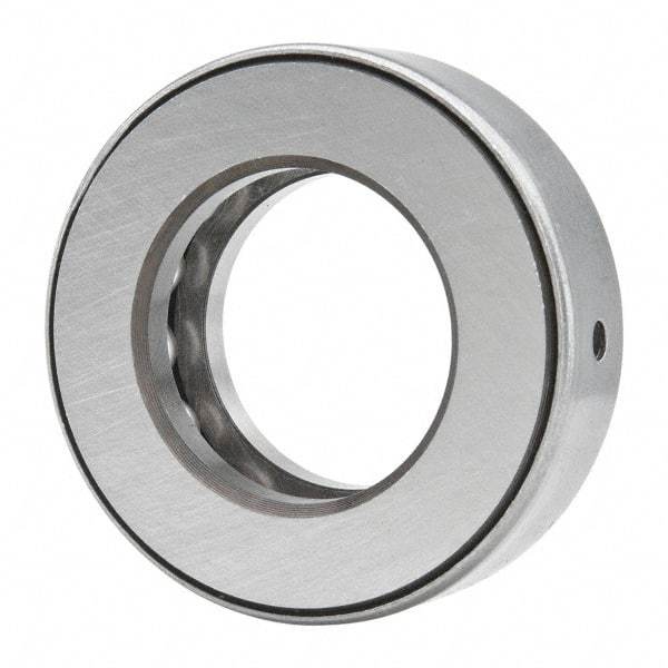 INA Bearing - 1-5/16" Inside x 2-11/32" Outside Diam, 3/4" Thick, Steel Ball Thrust Bearing - 18,800 Lbs. Static Capacity, 9,300 Max Pressure x Velocity - Apex Tool & Supply