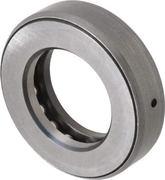 INA Bearing - 1-7/16" Inside x 2-15/32" Outside Diam, 5/8" Thick, Steel Ball Thrust Bearing - 16,600 Lbs. Static Capacity, 7,300 Max Pressure x Velocity - Apex Tool & Supply