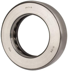 INA Bearing - 2-5/8" Inside x 4.344" Outside Diam, 1" Thick, Steel Ball Thrust Bearing - 49,000 Lbs. Static Capacity, 18,100 Max Pressure x Velocity - Apex Tool & Supply