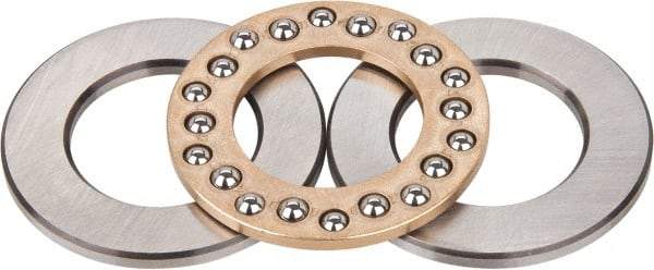 INA Bearing - 1-1/2" Inside x 2-19/32" Outside Diam, 5/8" Thick, Steel Ball Thrust Bearing - 1,340 Lbs. Static Capacity, 1,690 Max Pressure x Velocity - Apex Tool & Supply