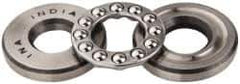 INA Bearing - 1/2" Inside x 1-7/32" Outside Diam, 9/16" Thick, Steel Ball Thrust Bearing - 3,750 Lbs. Static Capacity, 2,330 Max Pressure x Velocity - Apex Tool & Supply