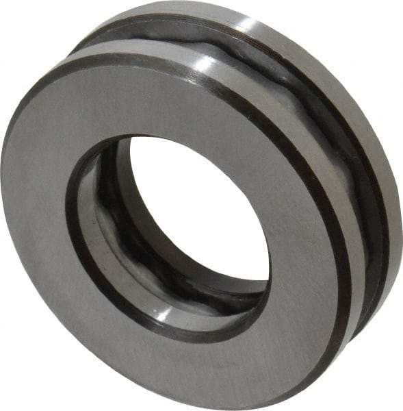 INA Bearing - 1-1/16" Inside x 1.969" Outside Diam, 5/8" Thick, Steel Ball Thrust Bearing - 6,700 Lbs. Static Capacity, 3,650 Max Pressure x Velocity - Apex Tool & Supply
