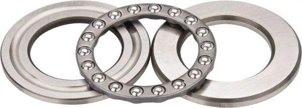 INA Bearing - 2-1/4" Inside x 3-23/32" Outside Diam, 13/16" Thick, Steel Ball Thrust Bearing - 22,600 Lbs. Static Capacity, 9,000 Max Pressure x Velocity - Apex Tool & Supply
