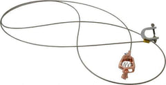 Hubbell Workplace - 19 AWG, 10 Ft., Alligator Clip, C-Clamp, Grounding Cable with Clamps - Noninsulated, Federal Specification A-A-59466-010 - Apex Tool & Supply