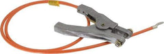 Hubbell Workplace - 19 AWG, 3 Ft., Hand Clamp, Terminal, Grounding Cable with Clamps - Orange - Apex Tool & Supply