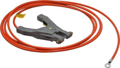 Hubbell Workplace - 19 AWG, 10 Ft., Hand Clamp, Terminal, Grounding Cable with Clamps - Orange - Apex Tool & Supply
