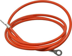 Hubbell Workplace - 19 AWG, 5 Ft., Terminal, Grounding Cable with Clamps - Orange, Includes (2) 1/4 Inch Terminals - Apex Tool & Supply