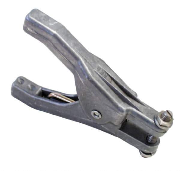 Hubbell Workplace - 19 AWG, 10 Ft., Alligator Clip, Hand Clamp, Grounding Cable with Clamps - Orange, Federal Specification A-A-59466-010 - Apex Tool & Supply