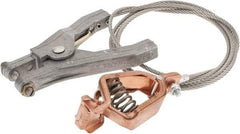 Hubbell Workplace - 19 AWG, 5 Ft., Alligator Clip, Hand Clamp, Grounding Cable with Clamps - Noninsulated, Federal Specification A-A-59466-010 - Apex Tool & Supply