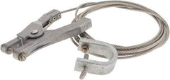 Hubbell Workplace - 19 AWG, 10 Ft., Alligator Clip, Hand Clamp, Grounding Cable with Clamps - Noninsulated, Federal Specification A-A-59466-010 - Apex Tool & Supply