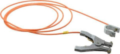 Hubbell Workplace - 19 AWG, 10 Ft., C-Clamp, Hand Clamp, Grounding Cable with Clamps - Orange - Apex Tool & Supply