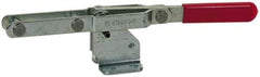 De-Sta-Co - 450 Lb Capacity, Horizontal, U-Bar, Flanged Base, Stainless Steel Pull Action Latch Clamp - 4" Drawing Movement, 8.33" OAL, Straight Handle - Apex Tool & Supply