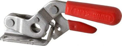 De-Sta-Co - 2,000 Lb Capacity, Horizontal, U Hook, Flanged Base, Stainless Steel Pull Action Latch Clamp - 2-1/2" Drawing Movement, 8.43" OAL, Threaded U Hook, Straight Handle - Apex Tool & Supply