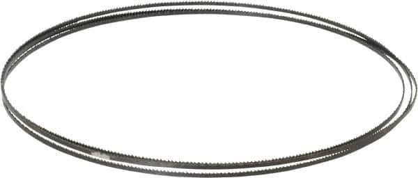 Starrett - 14 TPI, 6' 8" Long x 1/8" Wide x 0.025" Thick, Welded Band Saw Blade - Carbon Steel, Toothed Edge, Raker Tooth Set, Flexible Back, Contour Cutting - Apex Tool & Supply