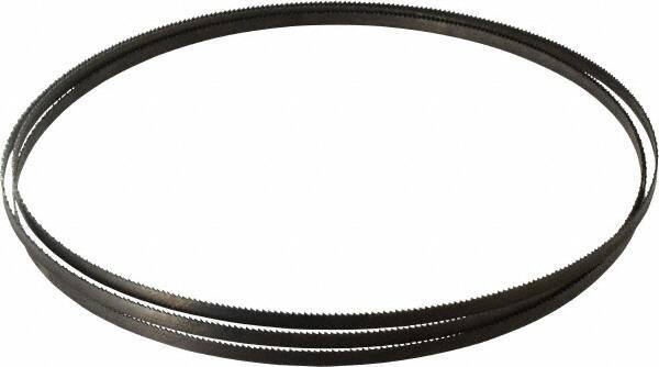 Starrett - 14 TPI, 6' 8" Long x 1/4" Wide x 0.025" Thick, Welded Band Saw Blade - Carbon Steel, Toothed Edge, Raker Tooth Set, Flexible Back, Contour Cutting - Apex Tool & Supply