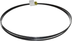 Starrett - 6 TPI, 7' 9-1/2" Long x 1/4" Wide x 0.025" Thick, Welded Band Saw Blade - Carbon Steel, Toothed Edge, Raker Tooth Set, Flexible Back, Contour Cutting - Apex Tool & Supply