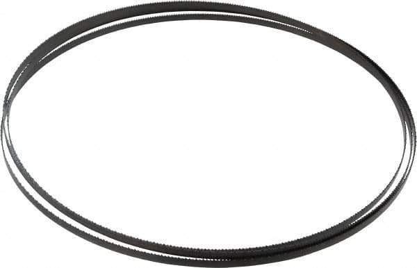 Starrett - 14 TPI, 7' 9-1/2" Long x 1/4" Wide x 0.025" Thick, Welded Band Saw Blade - Carbon Steel, Toothed Edge, Raker Tooth Set, Flexible Back, Contour Cutting - Apex Tool & Supply