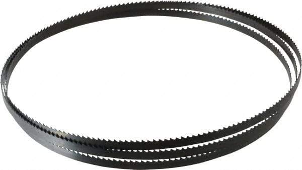 Starrett - 6 TPI, 7' 9-1/2" Long x 3/8" Wide x 0.025" Thick, Welded Band Saw Blade - Carbon Steel, Toothed Edge, Raker Tooth Set, Flexible Back, Contour Cutting - Apex Tool & Supply