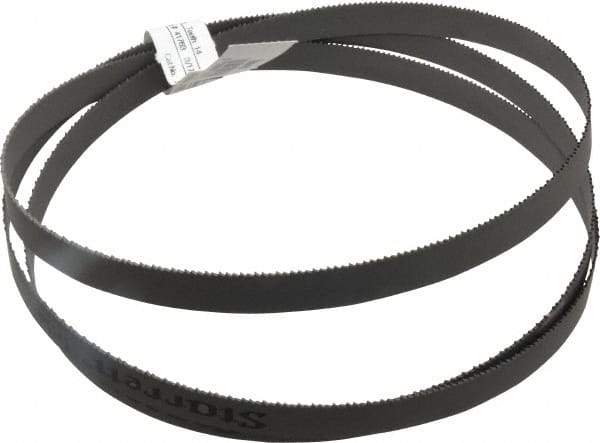 Starrett - 14 TPI, 5' 4-1/2" Long x 1/2" Wide x 0.035" Thick, Welded Band Saw Blade - Bi-Metal, Toothed Edge, Raker Tooth Set, Contour Cutting - Apex Tool & Supply