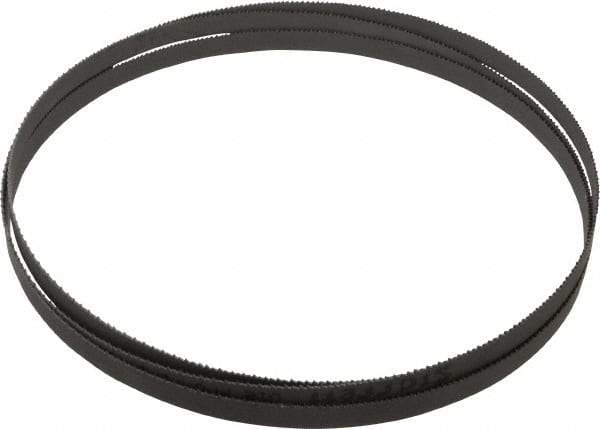 Starrett - 10 to 14 TPI, 7' 5" Long x 1/2" Wide x 0.035" Thick, Welded Band Saw Blade - Bi-Metal, Toothed Edge, Raker Tooth Set, Contour Cutting - Apex Tool & Supply