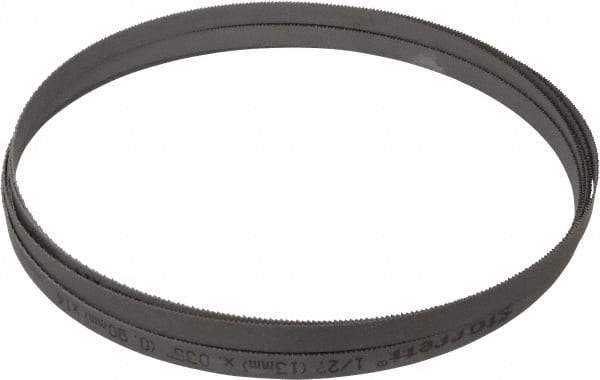 Starrett - 14 TPI, 12' 6" Long x 1/2" Wide x 0.035" Thick, Welded Band Saw Blade - Bi-Metal, Toothed Edge, Raker Tooth Set, Contour Cutting - Apex Tool & Supply