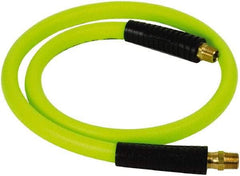 Legacy - 1/2" ID x 0.74" OD 4' Long Lead-In Whip Hose - FNPT x MNPT Swivel Ends, 300 Working psi, 140°, 3/8" Fitting, Green - Apex Tool & Supply