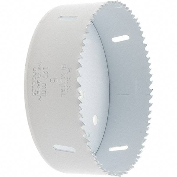 Value Collection - 5" Diam, 1-1/2" Cutting Depth, Hole Saw - Bi-Metal Saw, Toothed Edge - Apex Tool & Supply