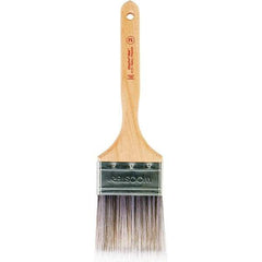 Wooster Brush - 3" Flat Nylon/Polyester Sash Brush - 3-3/16" Bristle Length, 7.88" Maple Fluted Handle - Apex Tool & Supply