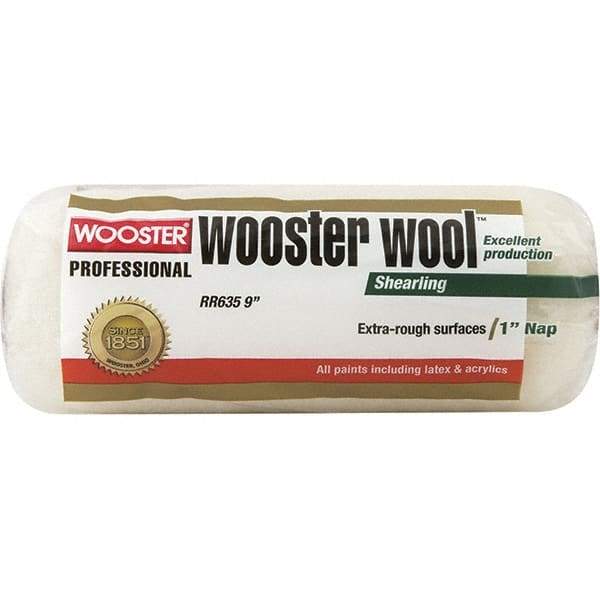 Wooster Brush - 1" Nap, 9" Wide Paint Roller - Rough Texture, Lambswool - Apex Tool & Supply