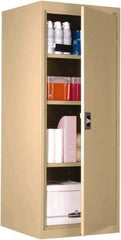 Sandusky Lee - 4 Shelf Locking Storage Cabinet - Steel, 24" Wide x 24" Deep x 60" High, Tropic Sand - Apex Tool & Supply