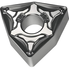 Walter - WNMG433 MP5 Grade WPP20S Carbide Turning Insert - TiCN/Al2O3/TiN Finish, 80° Trigon, 1/2" Inscr Circle, 3/16" Thick, 3/64" Corner Radius - Apex Tool & Supply