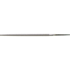 Stanley - 8" Long, Bastard Cut, Round American-Pattern File - Single Cut, 0.31" Overall Thickness - Apex Tool & Supply