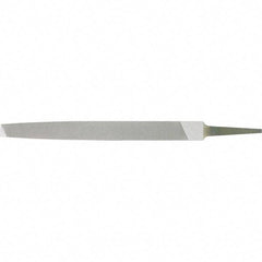 Stanley - 8" Long, Bastard Cut, Flat American-Pattern File - Single Cut, 1/4" Overall Thickness - Apex Tool & Supply