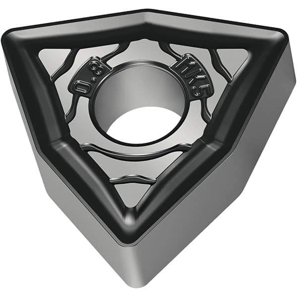 Walter - WNMG333 MK5 Grade WKK20S Carbide Turning Insert - TiCN/Al2O3/TiCN Finish, 80° Trigon, 3/8" Inscr Circle, 3/16" Thick, 3/64" Corner Radius - Apex Tool & Supply