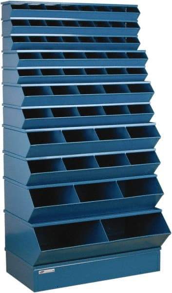 Stackbin - 11 Bin, Shelving Unit with Openings & Base - 37" Wide x 76" High - Apex Tool & Supply