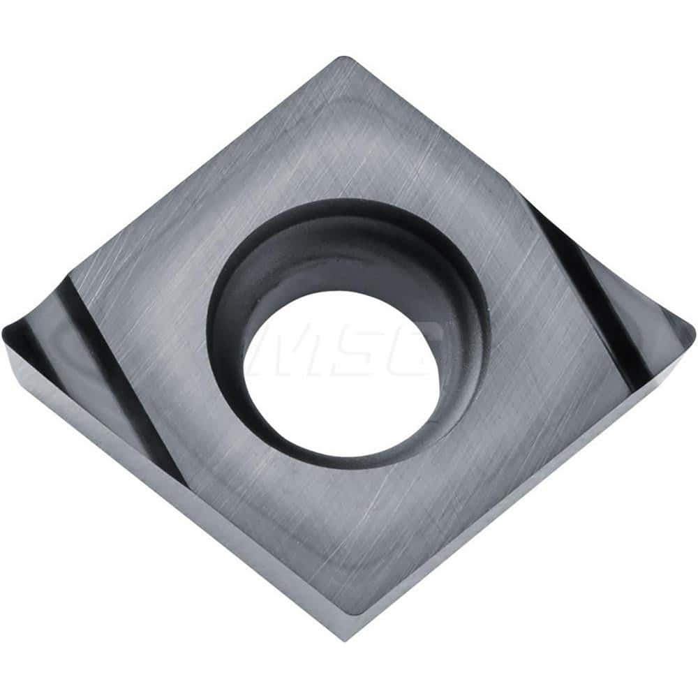 Kyocera CCGT 3251RA3 KW10 Grade Uncoated Carbide, 7 Degree, Diamond, Positive Rake Angle, Right-Hand Turning Insert for Light Interruption and Finishing-Medium in (N) Non-Ferrous Metals, (S) Titanium Alloy and (K) Gray Cast Iron
