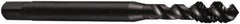 DORMER - M20x1.50 Metric Fine 4 Flute 6H Bottoming Spiral Flute Tap - Cobalt, Oxide Finish, 112mm OAL, Right Hand Flute, Right Hand Thread, Series E013 - Apex Tool & Supply
