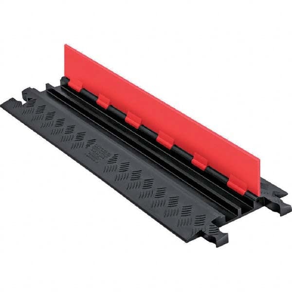 Checkers - On Floor Cable Covers Cover Material: Polyurethane Number of Channels: 2 - Apex Tool & Supply