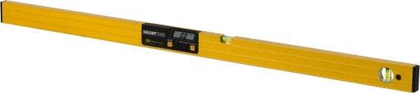 Smart Tool - 48" Long 2 Vial Box Beam Level - Aluminum, Yellow, 1 Level & 1 Plumb Vials - Apex Tool & Supply
