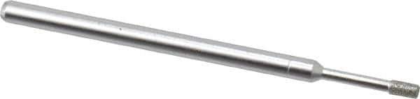 Made in USA - 0.157" Head Thickness Diamond (Abrasive) Grinding Pin - 1/8" Shank Diam Fine Grade, 120 Grit - Apex Tool & Supply