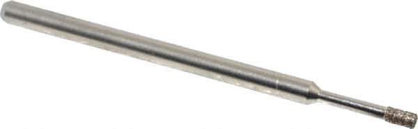 Made in USA - 0.157" Head Thickness CBN Grinding Pin - 1/8" Shank Diam Fine Grade, 120 Grit - Apex Tool & Supply