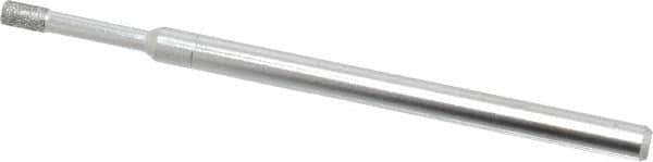 Made in USA - 0.157" Head Thickness Diamond (Abrasive) Grinding Pin - 1/8" Shank Diam Fine Grade, 120 Grit - Apex Tool & Supply