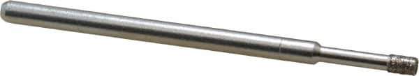 Made in USA - 0.157" Head Thickness CBN Grinding Pin - 1/8" Shank Diam Fine Grade, 120 Grit - Apex Tool & Supply