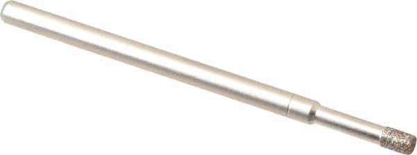 Made in USA - 0.109" Head Diam x 0.157" Head Thickness CBN Grinding Pin - 1/8" Shank Diam Fine Grade, 120 Grit - Apex Tool & Supply
